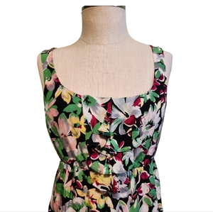 Anthropologie Moulinette Soeurs Silk Sleeveless Multi-Color Floral Sz 6 Dress‎